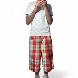 Vintage SouthPole Baggy Long Plaid Shorts